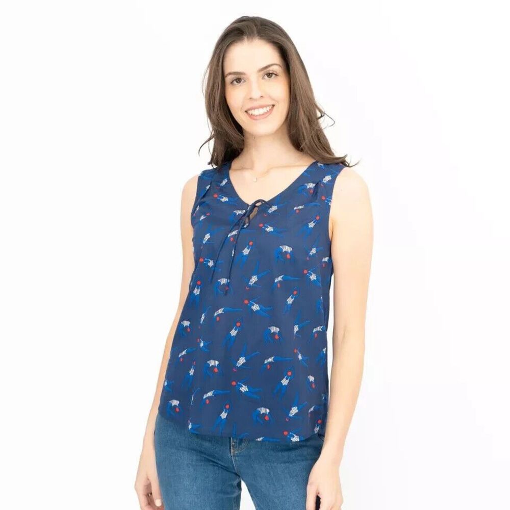 Seasalt Cobbs Well Cotton Sleeveless Top US 4 WM31534